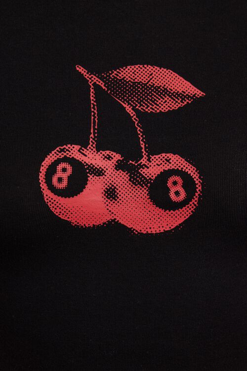 8 Ball Cherry Black Baby Tee | Crop Top | physical by 303™ (formerly 303)
