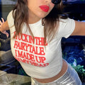 Bold Graphic Baby Tee for Women | White Crop Top Aesthetic | Baby Tee | physical by 303™ (formerly 303)