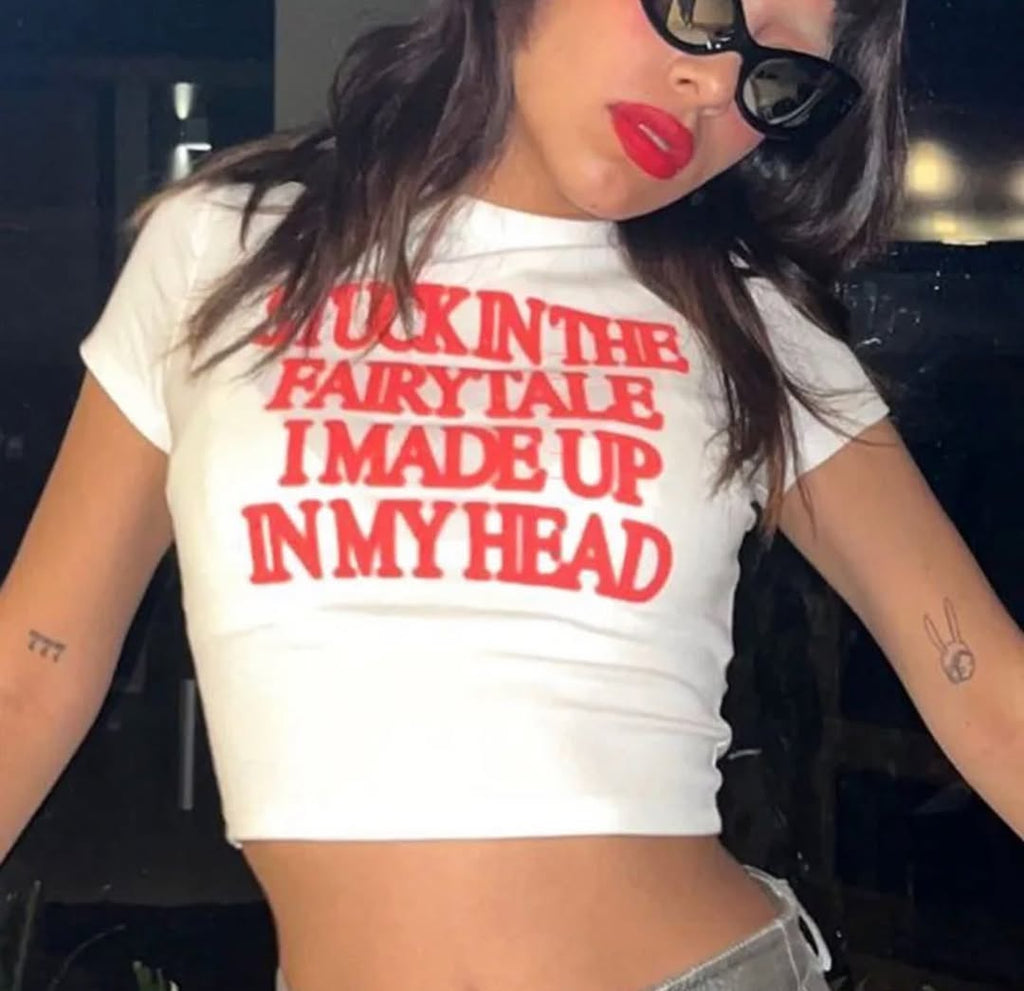 Bold Graphic Baby Tee for Women | White Crop Top Aesthetic | Baby Tee | physical by 303™ (formerly 303)
