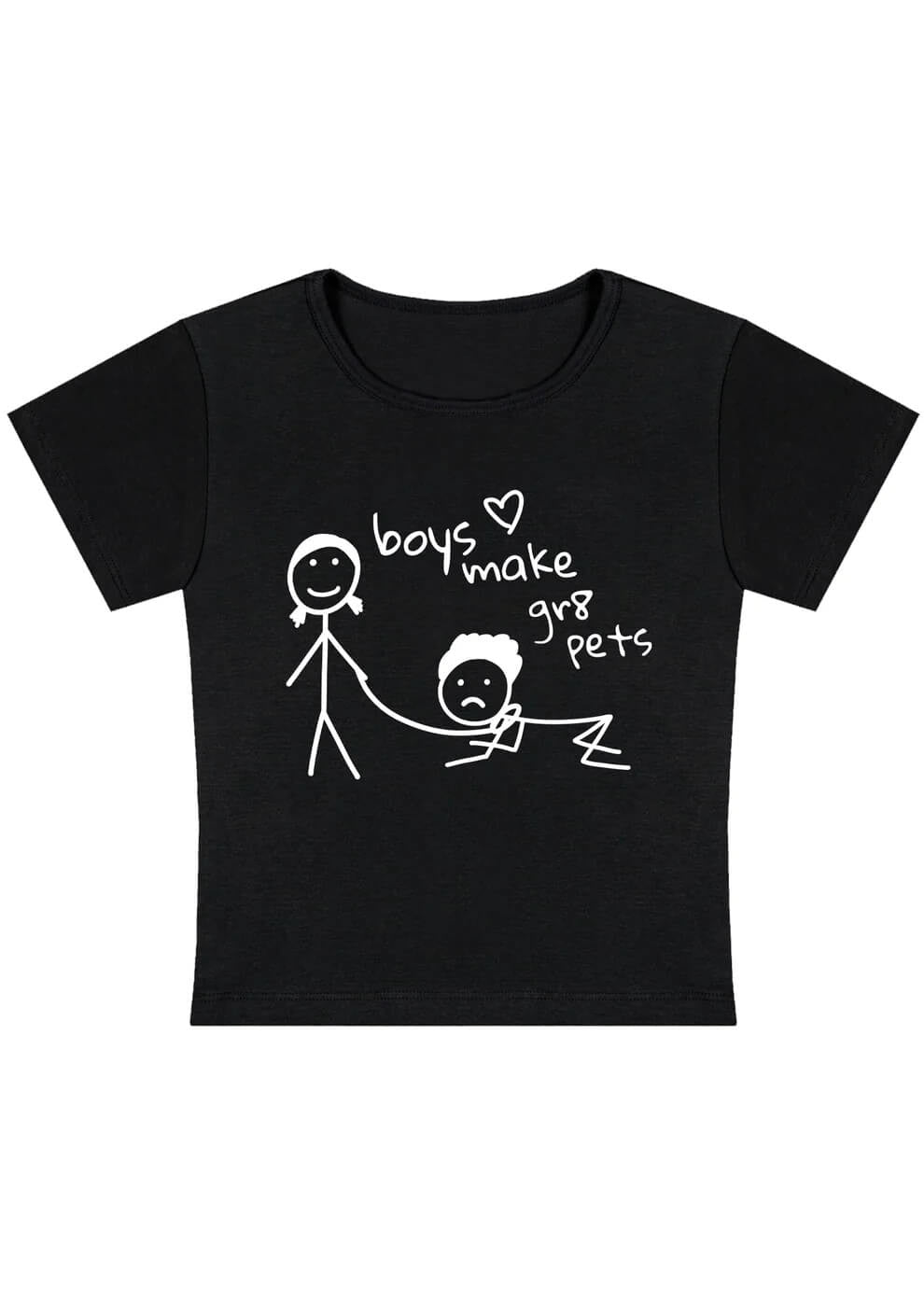 Boys Make Great Pets Baby Tee | Black Crop Top | physical by 303™ (formerly 303)