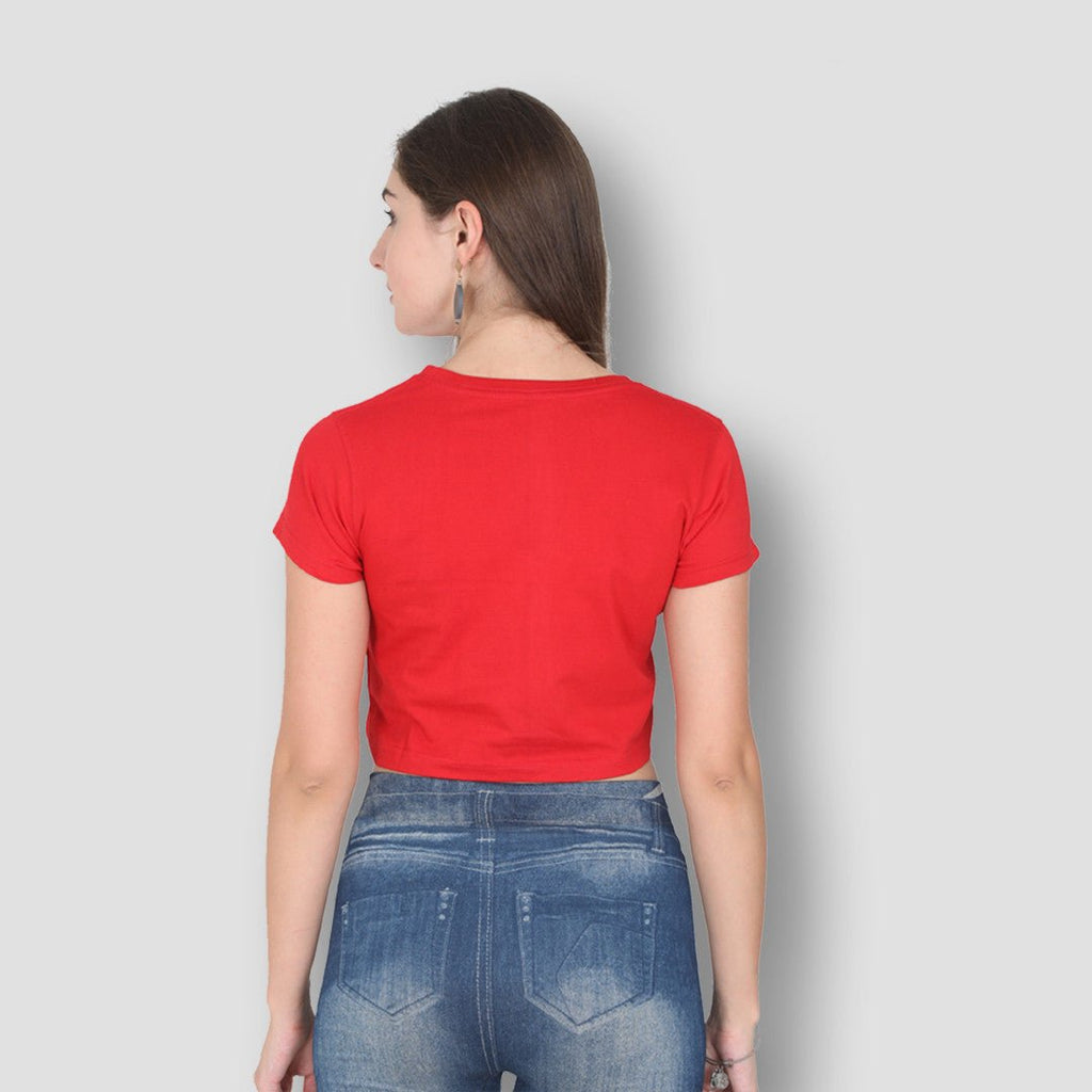 Boys Make Great Pets Red Graphic Crop Top for Women | Y2K Aesthetic Tee | physical by 303™ (formerly 303)