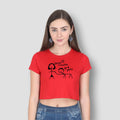 Boys Make Great Pets Red Graphic Crop Top for Women | Y2K Aesthetic Tee | physical by 303™ (formerly 303)