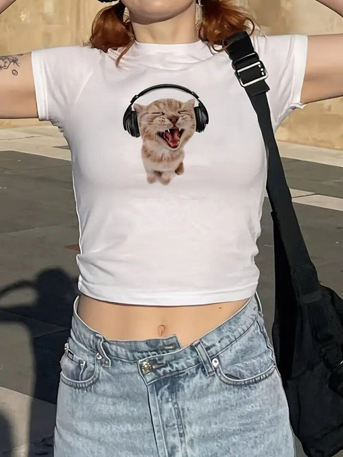 Cat International Baby Tee | Crop Top | physical by 303™ (formerly 303)