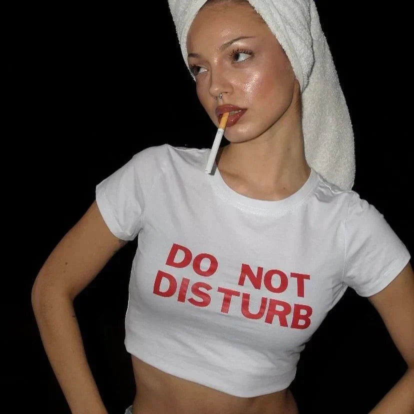 DO NOT DISTURB Baby Tee Crop Top for Women | physical by 303™ (formerly 303)