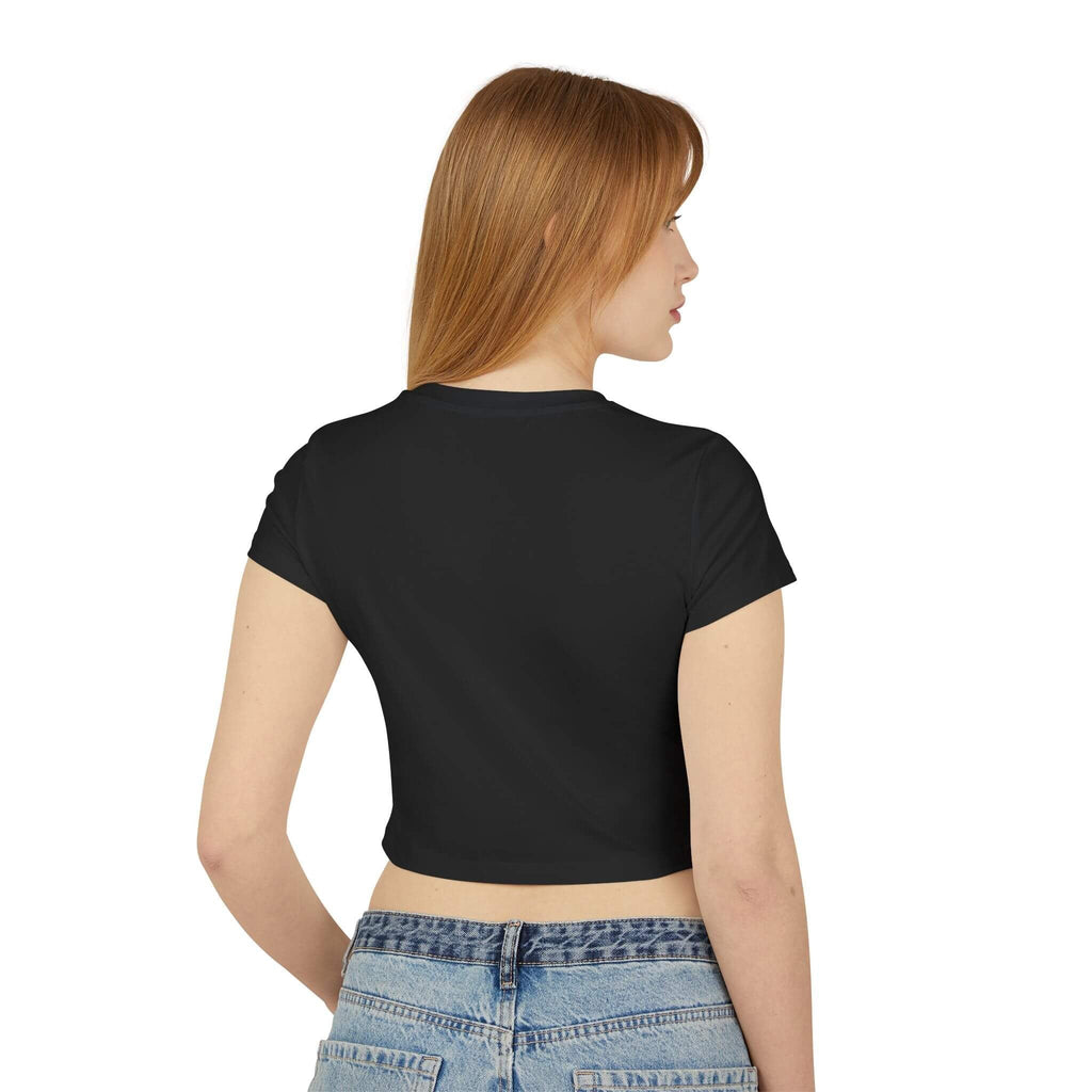 Future Trophy Wife Baby Tee – Black Crop Top for Women | physical by 303™ (formerly 303)