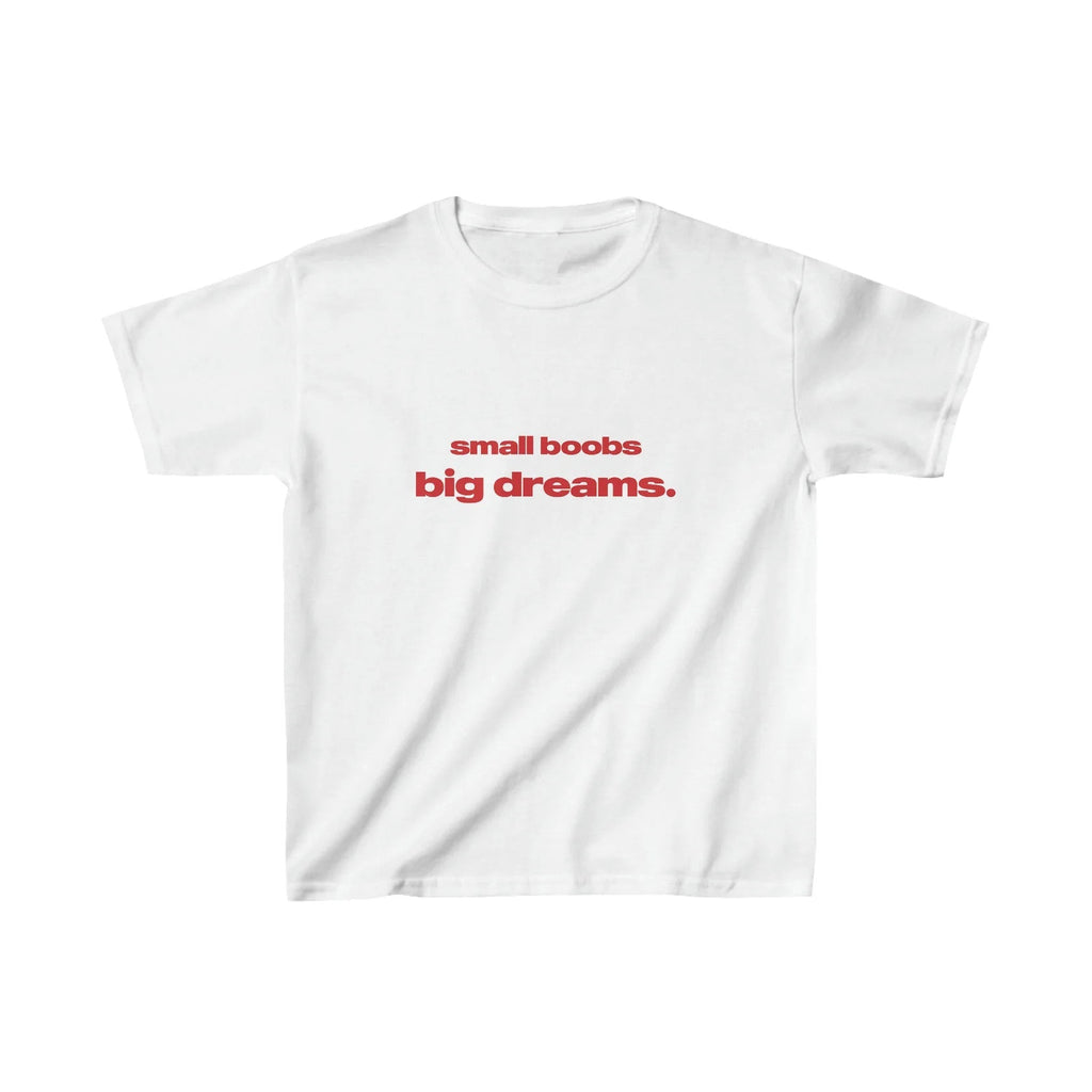 Graphic Tee for Women - Dreams T-Shirt | White & Red Sassy Crop T-Shirt | physical by 303™ (formerly 303)