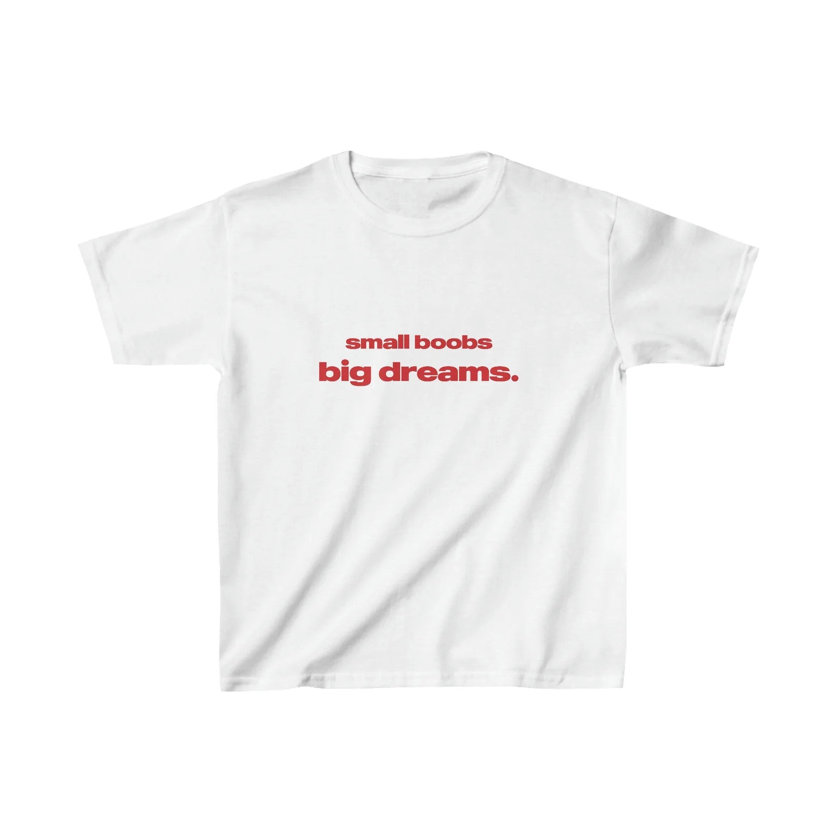Graphic Tee for Women - Dreams T-Shirt | White & Red Sassy Crop T-Shirt | physical by 303™ (formerly 303)