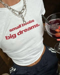 Graphic Tee for Women - Dreams T-Shirt | White & Red Sassy Crop T-Shirt | physical by 303™ (formerly 303)