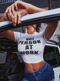 Hot Person at Work Baby Tee – Y2K Vintage Crop Top | 303 | physical by 303™ (formerly 303)