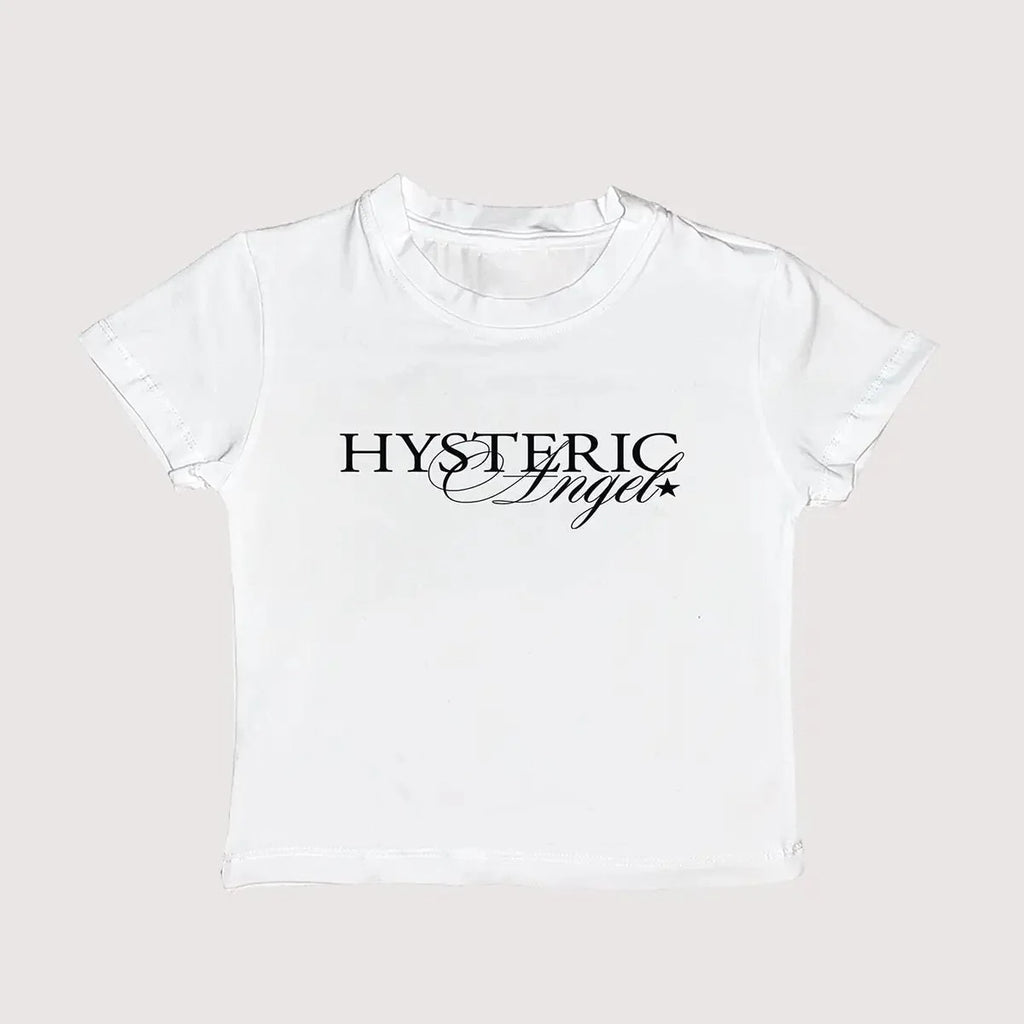 Hysteric Angel Baby Tee | Aesthetic Graphic Crop Top for Women | physical by 303™ (formerly 303)