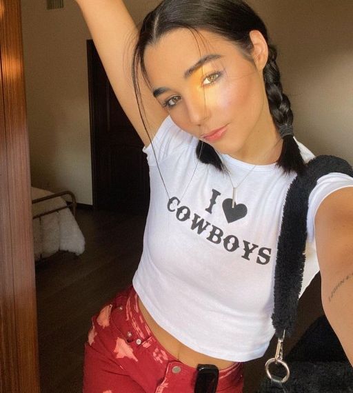 I Love Cowboys Women’s White Baby Tee – Western Style Crop Top | physical by 303™ (formerly 303)