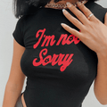 I’m Not Sorry Black Baby Tee for Women | physical by 303™ (formerly 303)