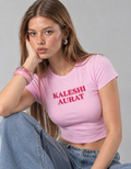 Kaleshi Aurat Baby Tee Crop Top – Aesthetic Graphic Printed Women's Fitted Tee