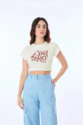 Lana Del Rey Inspired Off White Baby Tee | Crop Top | physical by 303™ (formerly 303)