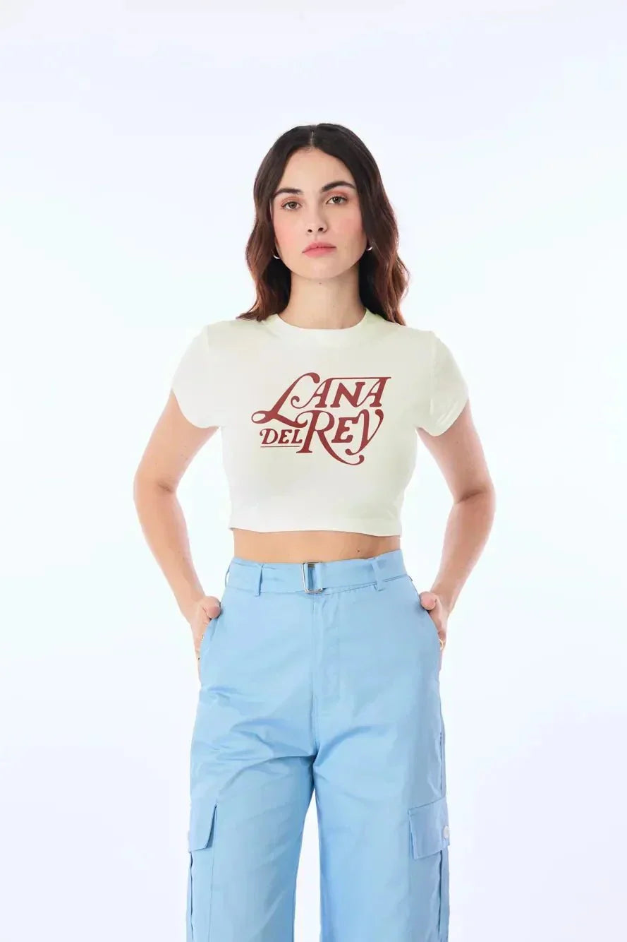 Lana Del Rey Inspired Off White Baby Tee | Crop Top | physical by 303™ (formerly 303)