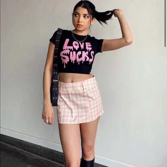 Love Sucks Black Baby Tee | Crop Top | physical by 303™ (formerly 303)