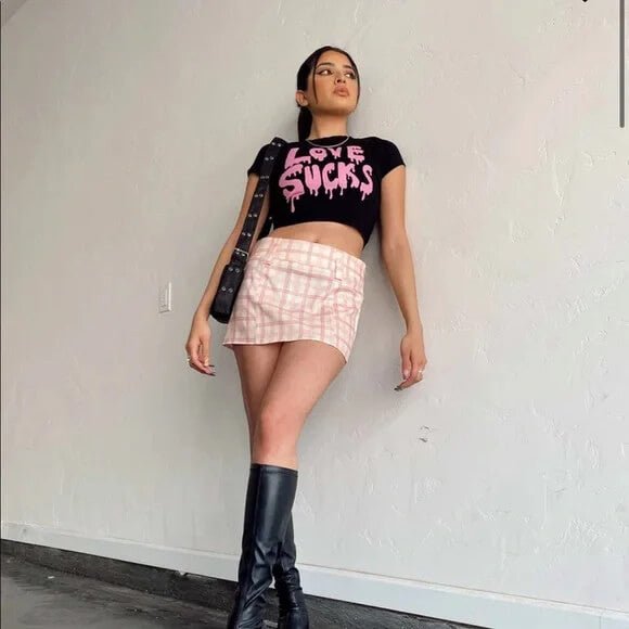 Love Sucks Black Baby Tee | Crop Top | physical by 303™ (formerly 303)