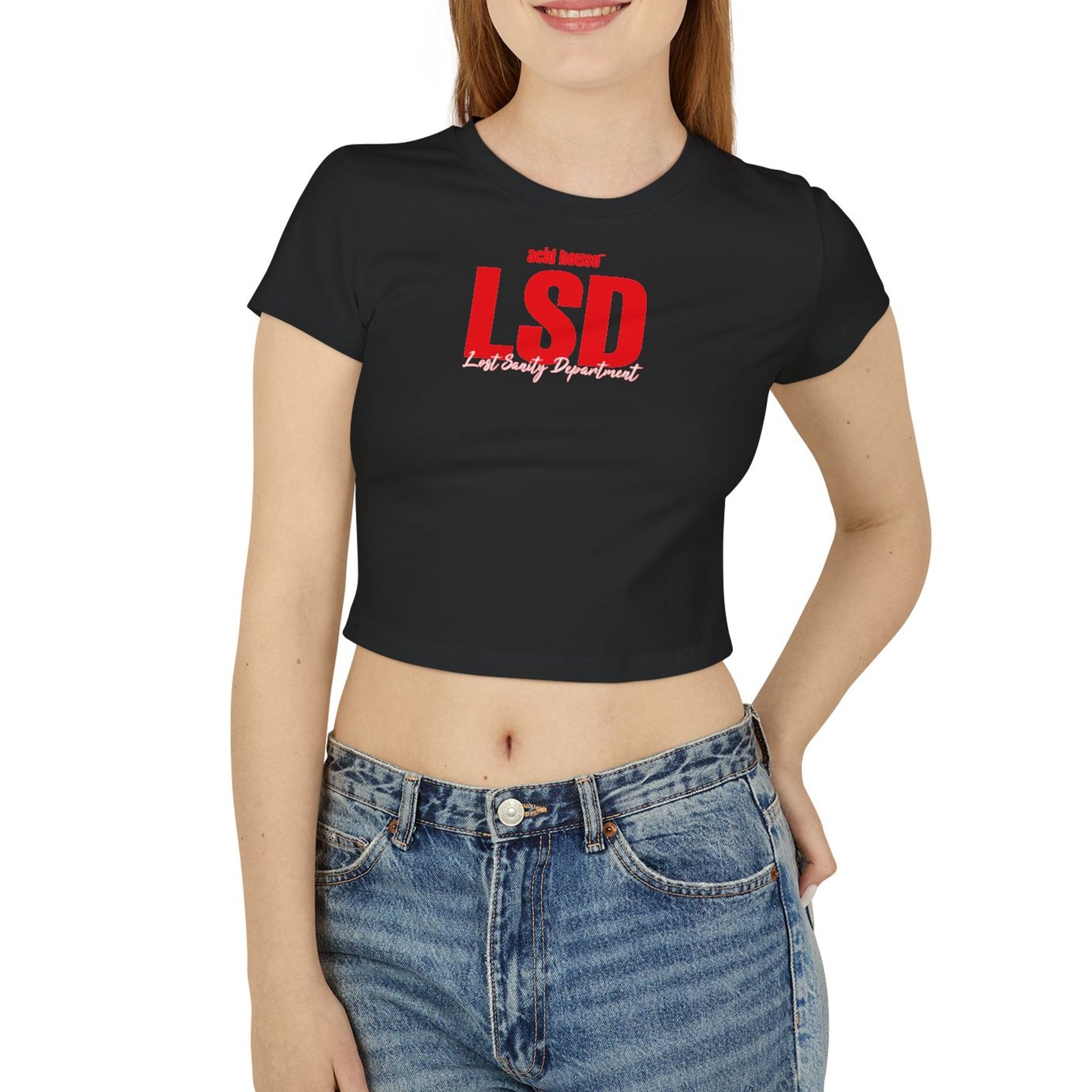 LSD Lost Sanity Department Crop Top – 303 Baby Tee | physical by 303™ (formerly 303)
