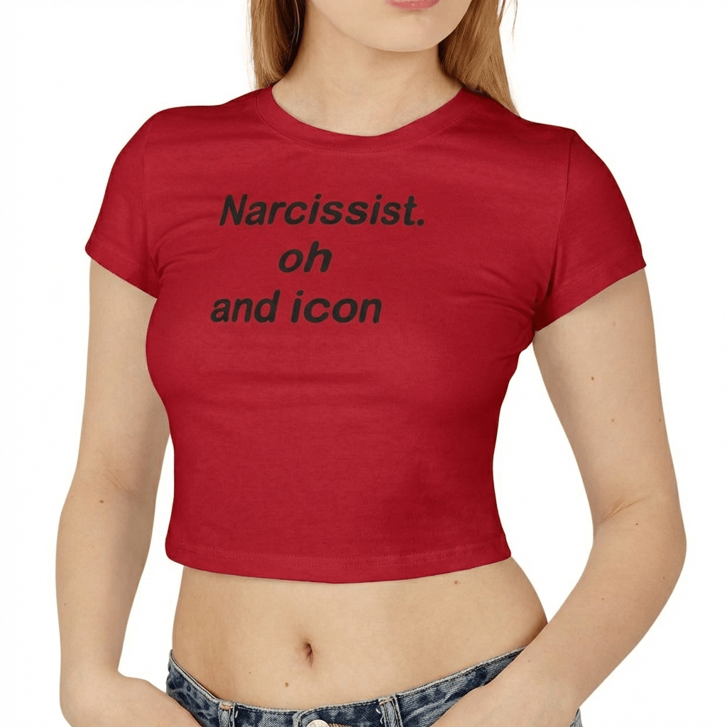 Narcissist Oh and Icon Baby Tee – Black Crop Top | physical by 303™ (formerly 303)