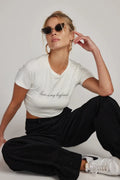 Paris Is My Boyfriend White Crop Tee – For That City Girl Energy | physical by 303™ (formerly 303)