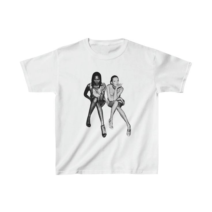 Retro Model Graphic Baby Tee for Women – Cropped Streetwear Top in White | physical by 303™ (formerly 303)