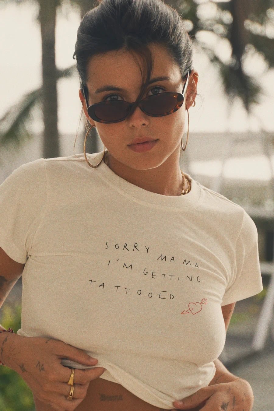 Sorry Mama Baby Tee – White Aesthetic Crop Top | physical by 303™ (formerly 303)