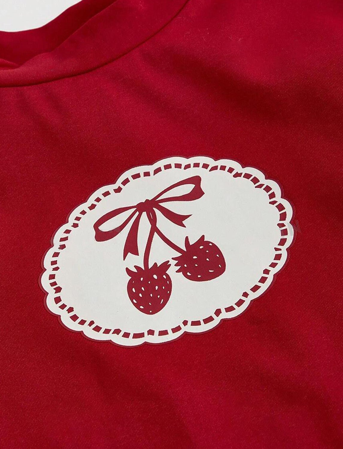 Strawberry Red Baby Tee for Women – Belta 02 Aesthetic Crop Top | Soft Cotton Slim Fit T-Shirt | physical by 303™ (formerly 303)