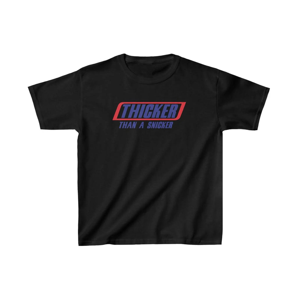 Thicker Than A Snicker Baby Tee | Crop Top (Black & White) | physical by 303™ (formerly 303)