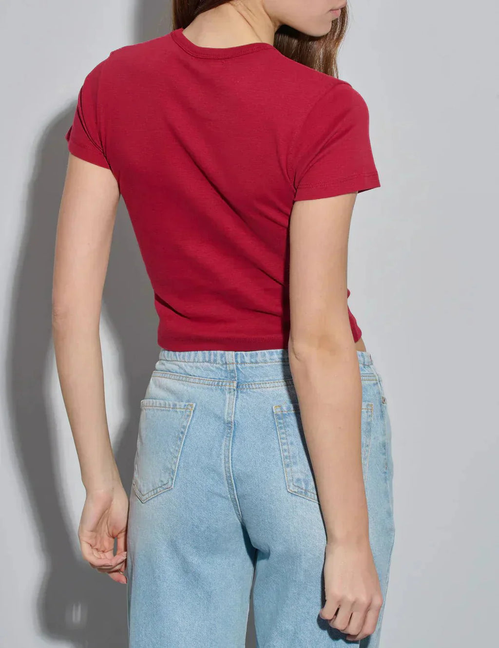 Too Expensive Girl Baby Tee – Red Fitted Crop Top for Women | physical by 303™ (formerly 303)
