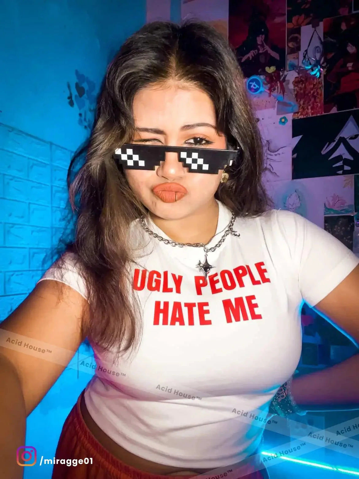 Ugly People Hate Me Baby Tee – White Crop Top | physical by 303™ (formerly 303)