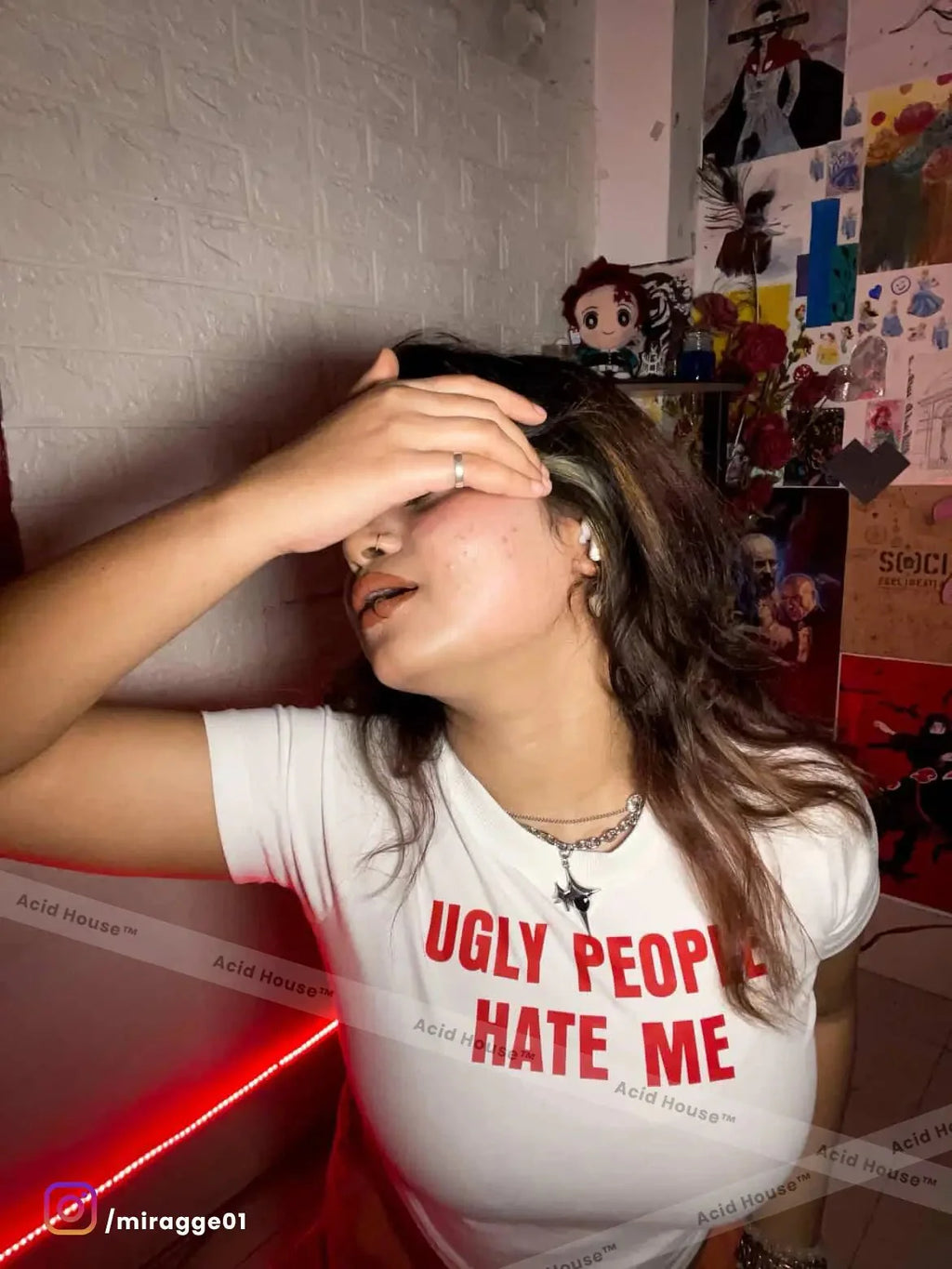 Ugly People Hate Me Baby Tee – White Crop Top | physical by 303™ (formerly 303)