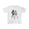 White Baby Tee with Retro Model Graphic – Cropped Streetwear Top | White | physical by 303™ (formerly 303)