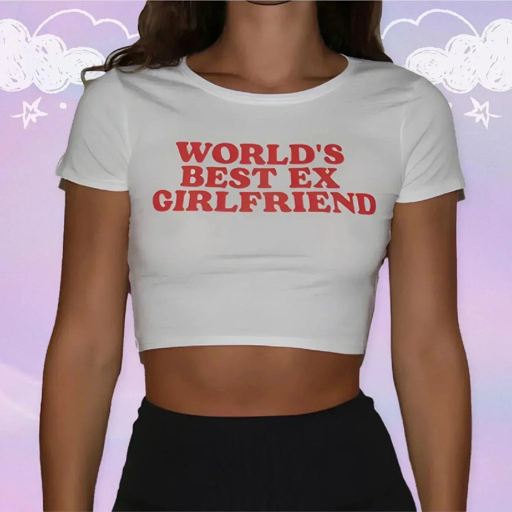 World’s Best Ex - Girlfriend Baby Tee – Gen Z’s Go - To Breakup Fit | physical by 303™ (formerly 303)