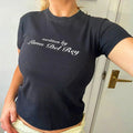 Written by Lana Del Rey Baby Tee – Black Baby Tee | Crop Top | physical by 303™ (formerly 303)