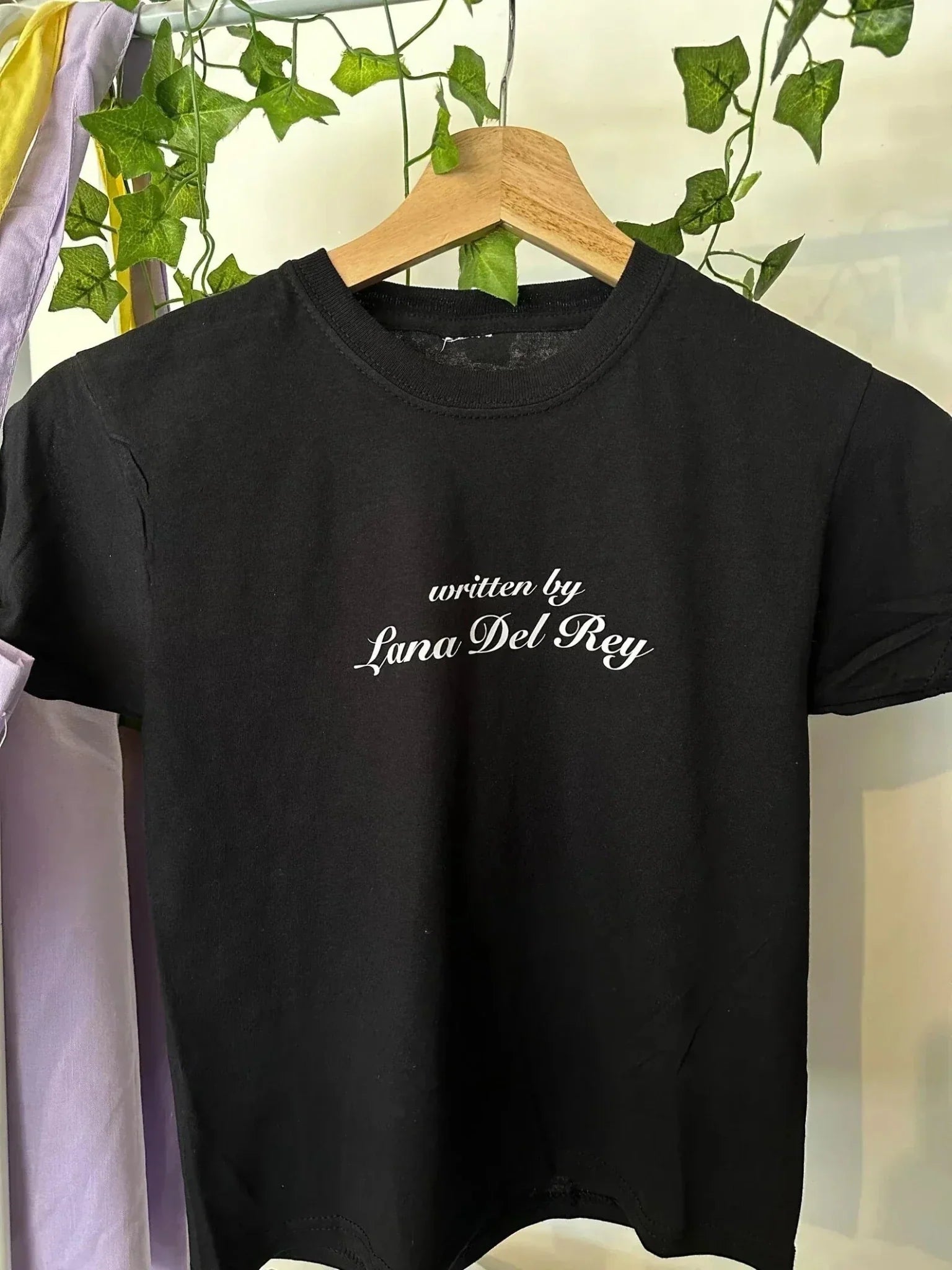 Written by Lana Del Rey Baby Tee – Black Baby Tee | Crop Top | physical by 303™ (formerly 303)