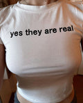 Yes They Are Real Baby Tee | Crop Top | physical by 303™ (formerly 303)