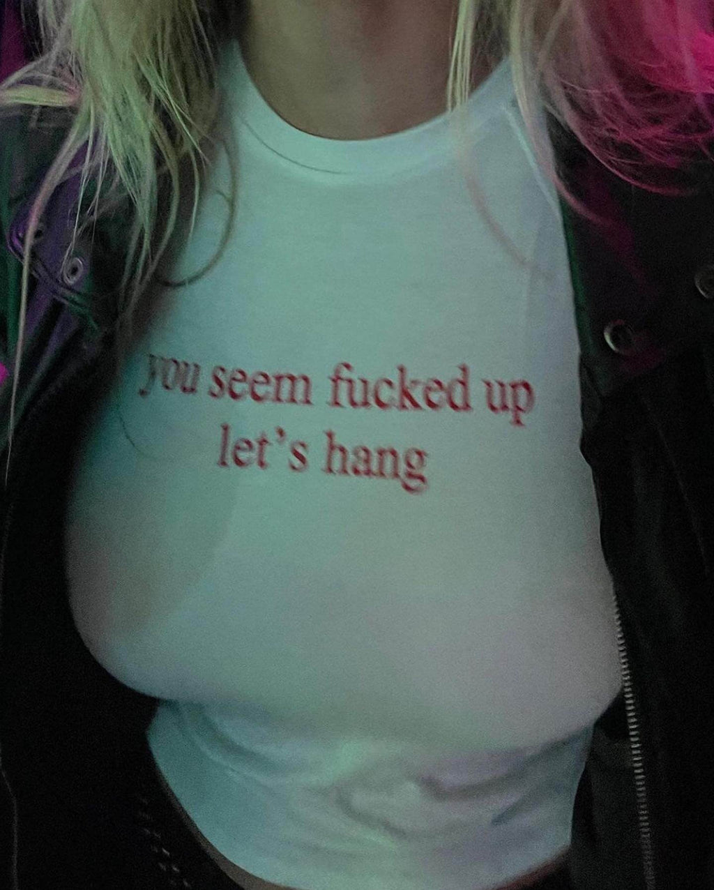 You Seem Fu*ked Up Baby Tee | Edgy Aesthetic Crop Top Baby Tee | physical by 303™ (formerly 303)
