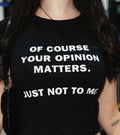 Your Opinion Matters Crop Top – Black Baby Tee for Women | physical by 303™ (formerly 303)
